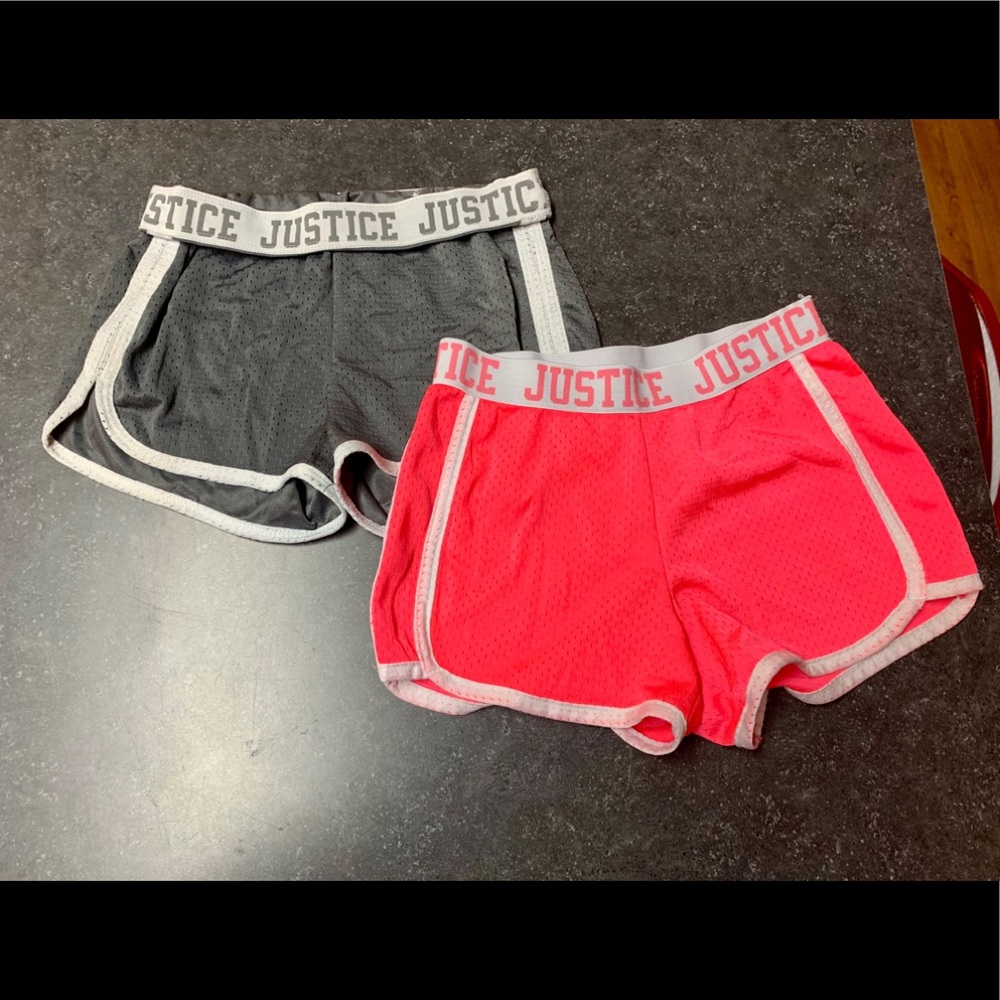 Justice athletic shorts in perfect condition